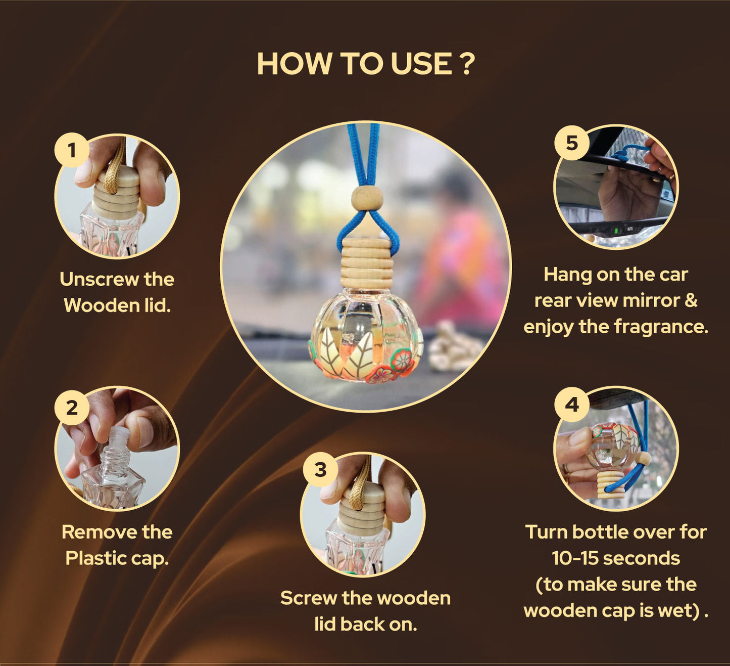 Car Diffuser Combo – Saffron Sandalwood + Amber Musk (2 Pieces in 1 Pack)