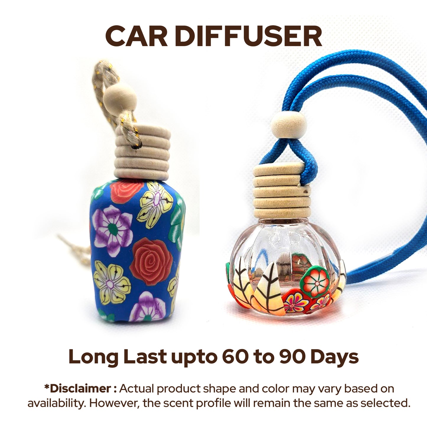 Car Diffuser Combo – Saffron Sandalwood + Amber Musk (2 Pieces in 1 Pack)